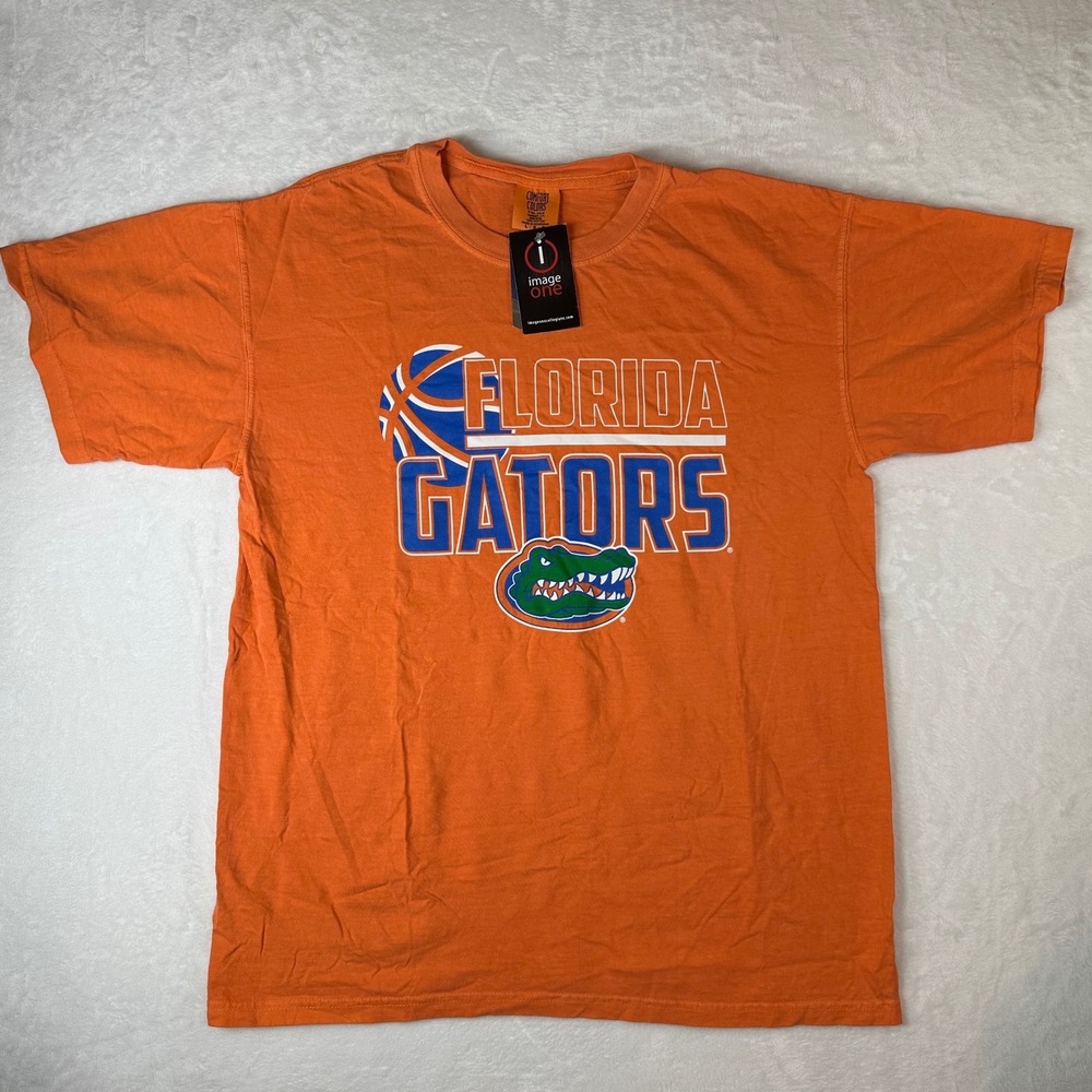 Comfort Colors Florida Gators T-Shirt Orange Mens Large Image One NCAA Tee NEW